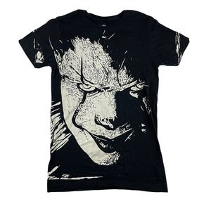 IT Pennywise All Over Print Black & White Big Head T-Shirt Rare Size Small